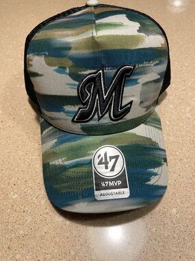 47 Camo Trucker Hat in Green, Blue, Black